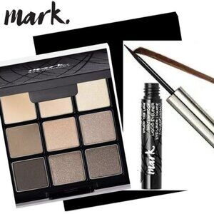 MARK MAKEUP set: neutral eye palette and brown liquid liner